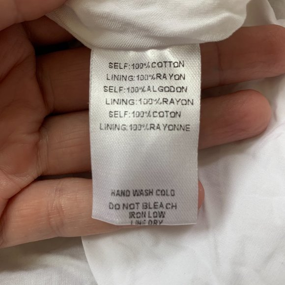 WHITEROOM+CACTUS - White Poplin Side Cut Out Dress - Size L - Picture 9 of 10